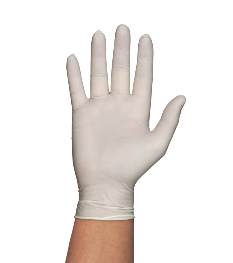 LUVA EM LATEX DESCARTÁVEL COM PÓ                             0